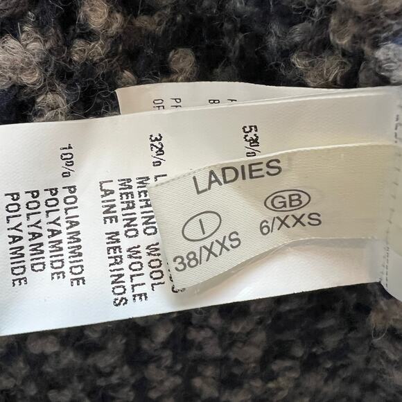 Fabiana Filippi Brown Wool Silk Cashmere Shawl Texture Open Sweater Sz 38 XXS - Picture 10 of 10